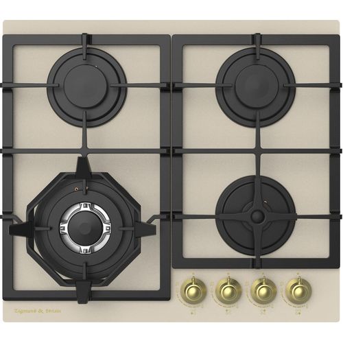 Газовая варочная панель ZIGMUND & SHTAIN Style M 26.6 X, 4 конфорки, закаленное стекло, бежевый — цена и наличие Газовая варочная панель ZIGMUND & SHTAIN Style M 26.6 X, 4 конфорки, закаленное стекло, бежевый