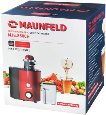 Соковыжималка MAUNFELD MJE.850CH, центробежная, красный [ут000008665 ...