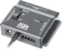 Универсальный переходник AgeStar FUBCP2, для 2.5" и 3.5" дисков, черный ...