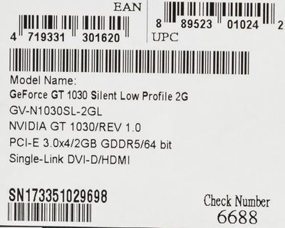 Gt 1030 silent clearance low profile 2g