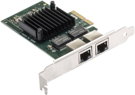 Сетевая карта Gigabit Ethernet EXEGATE EXE-I350-T2V2 PCI Express x4 [ex292506rus]