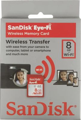Карта памяти SDHC Sandisk Eye Fi 8 ГБ, 4 МБ/с, Class 4, SDSDWIFI-008G ...