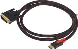 Кабель DVI PREMIER HDMI (m) (прямой) - DVI-D (m) (прямой), черный
