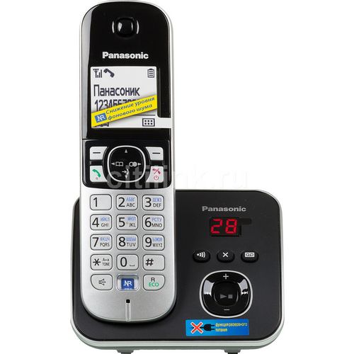 Радиотелефон Panasonic KX-TG6821RUB, черный — цена и наличие Радиотелефон Panasonic KX-TG6821RUB, черный