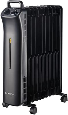 Масляный радиатор Polaris POR 0420, с терморегулятором, 2000Вт, 9 секций, 3 режима, черный