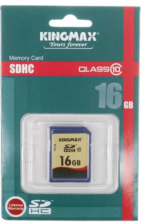 Флеш карта SDHC 16Gb Class10 Kingmax KM16GSDHC10 w/o adapter
