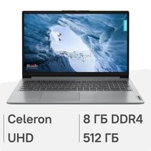 Изображение товара Ноутбук Lenovo IdeaPad 1 15IJL7 15.6 IPS 8ГБ SSD без ОС серый