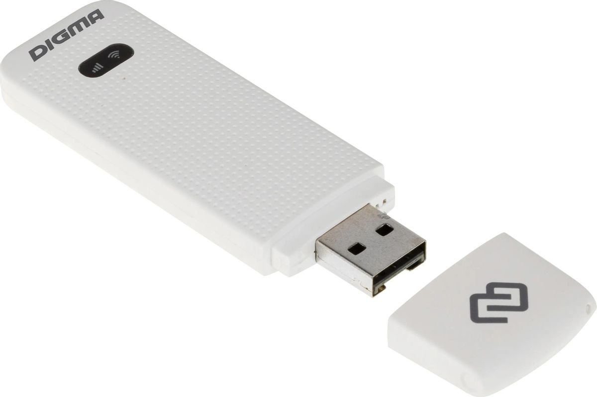 Модем Digma Dongle Wi-Fi DW1961 3G/4G, внешний, белый [dw1961-wt] – купить  в Ситилинк | 1114600