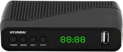 Ресивер DVB-T2 Hyundai H-DVB500,  черный