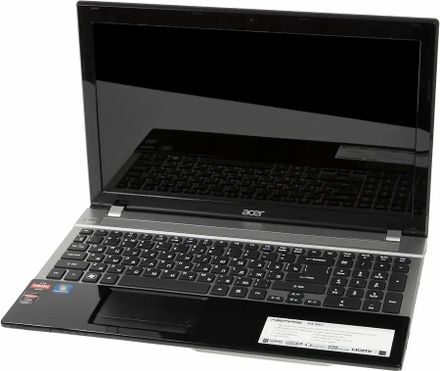 Ноутбук Acer Aspire V3-551G-10466G50Makk 15.6", AMD A10 4600M 2.3ГГц, 4-ядерный, 6ГБ DDR3, 500ГБ,  AMD Radeon  HD 7670M - 1 ГБ, Windows 7 Home Basic, черный [nx.m0aer.005]