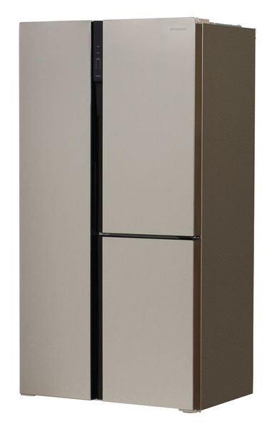 Холодильник трехкамерный Hyundai CS5073FV Total No Frost, Side by Side, инверторный шампань