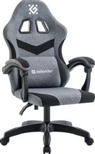 Изображение товара Игровое кресло Defender Runa на колесиках тканевое серый черный