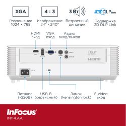 Проектор INFOCUS Genesis III IN114.AA,  DLP,  белый
