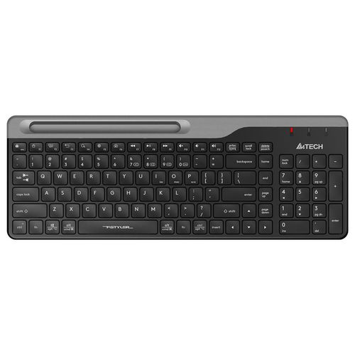 Клавиатура A4TECH Fstyler FBK25, беспроводная, USB, Bluetooth/Радиоканал, ножничная, черный/серый [fbk25 black]