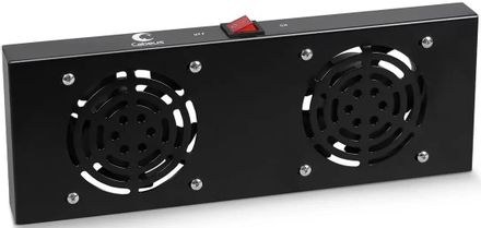 Модуль вентиляторный CABEUS TRAY-FAN2-BK, модулей: 2, черный