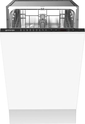 Встраиваемая посудомоечная машина Gorenje GV52041,  узкая, ширина 44.8см, полновстраиваемая, загрузка 9 комплектов