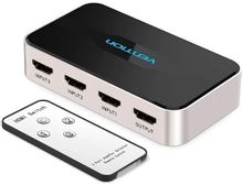 Изображение товара Переключатель HDMI VENTION 4xHDMI (f) ver 1.4 GOLD серебристый
