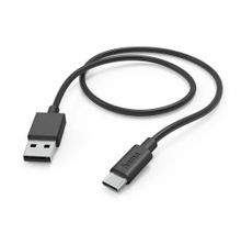 Кабель HAMA H-201594, USB Type-C (m) - USB (m), 1м, 3A, черный ...