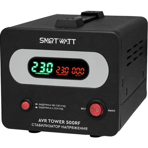 Стабилизатор напряжения SMARTWATT AVR Tower 500RF черный [4512020370006]