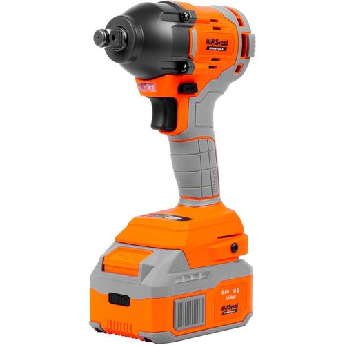 Ударный гайковерт AV STEEL AV-IW 18/400BL, 4Ач, с одним аккумулятором [av-961400]