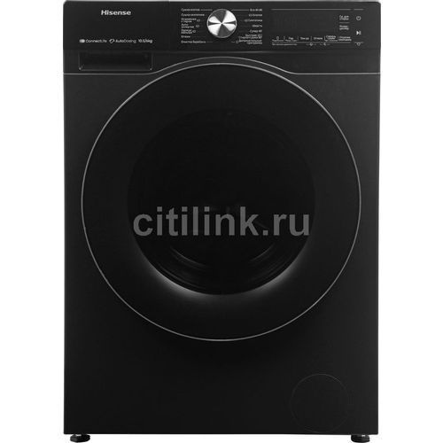 Стиральная машина Hisense WD5S1045BB, с фронтальной загрузкой, 10.5кг, 1400об/мин, с паром, с сушкой, инверторная