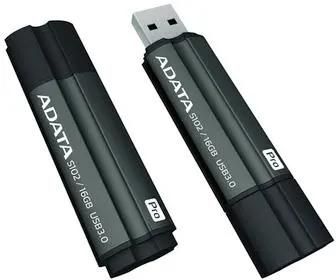 Флешка USB A-Data Superior S102 PRO 16ГБ, USB3.0, серый [as102p-16g-rgy]