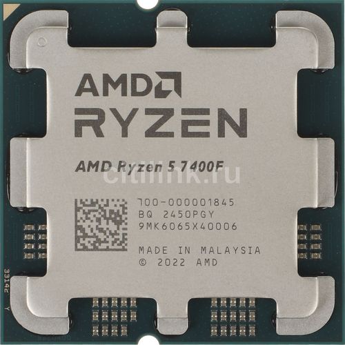 Процессор AMD Ryzen 5 7400F, 3.7ГГц, 6 ядер, AM5, OEM [100-000001845]
