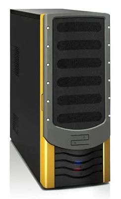 Корпус ATX Foxconn ZL-142A, 500Вт,  черный и желтый