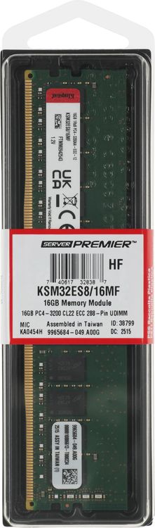 Память DDR4 Kingston Server Premier KSM32ES8/16MF 16ГБ DIMM, ECC