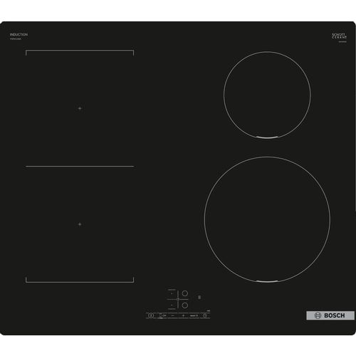 Индукционная варочная поверхность Bosch PWP611BB5E, конфорок: 4 шт., стеклокерамика, независимая, черный