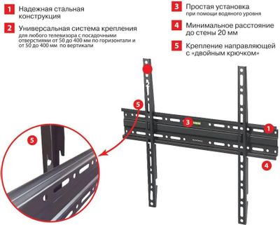Кронштейн для телевизора Arm Media PLASMA-3 new, 22-65", настенный ...