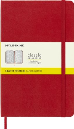 Блокнот Moleskine Classic,  240стр,  в клеточку,  твердая обложка,  красный [qp061r]