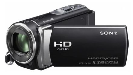 Видеокамера Sony HDR-CX190E, черный,  Flash [hdrcx190eb.cel]