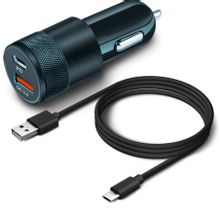 Изображение товара Автомобильное зарядное устройство BORASCO USB-A USB-C 38Вт 3A черный