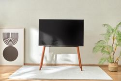 Подставка для телевизора Cactus CS-ST3646BKWN, 49-75", напольный, черный/орех