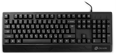 Клавиатура Oklick 115M, USB, c подставкой для запястий, черный [1678098 ...
