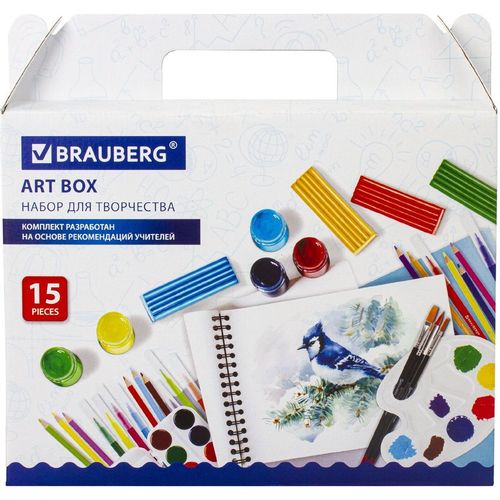 Набор BRAUBERG 880125, 15 предметов, 334x8x318мм, картон, ассорти, короб