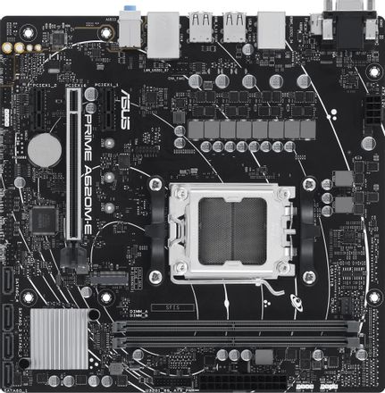 Материнская плата ASUS PRIME A620M-E-CSM, Socket AM5, AMD A620, mATX, Ret