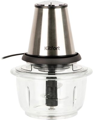 Измельчитель электрический Kitfort КТ-1389 1.2л. 400Вт серебристый/черный