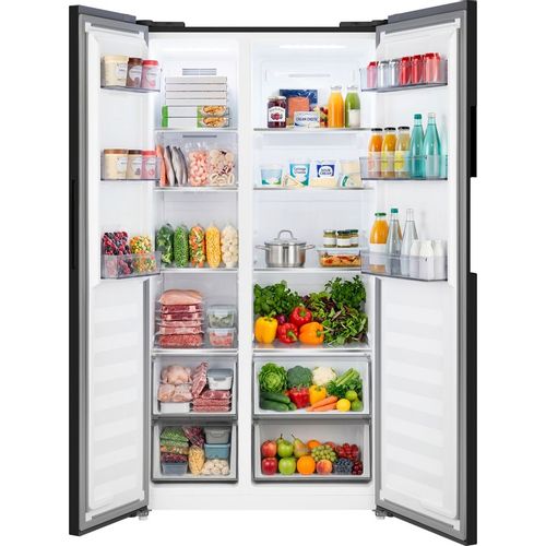 Холодильник двухкамерный WEISSGAUFF WSBS 550 Built-in NoFrost Inverter Full No Frost, Side by Side, инверторный, черный