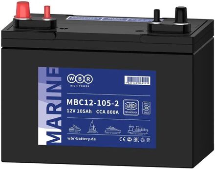 Аккумуляторная батарея WBR MBC12-105-2 для ИБП, 12В, 105Ач