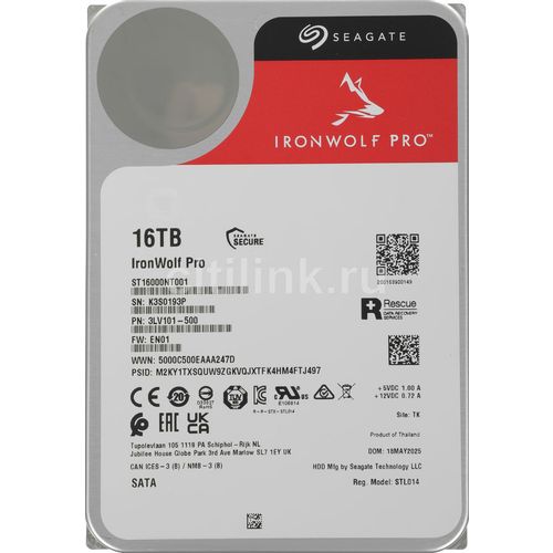 Жесткий диск Seagate Ironwolf Pro ST16000NT001