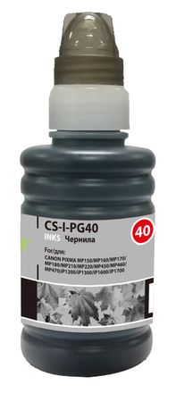 Чернила Cactus CS-I-PG40, для Canon, 100мл, черный пигментный