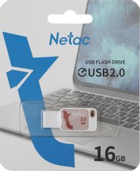 Флешка USB NETAC UA31 16ГБ, USB2.0, розовый