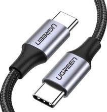 Изображение товара Кабель UGREEN US261,  USB Type-C (m) -  USB Type-C (m),  1м,  3A,  черный / серый [50150]