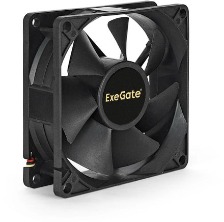 Вентилятор EXEGATE EX283376RUS 80мм, 3-pin, 2000об/мин, 19 дБ, черный, OEM