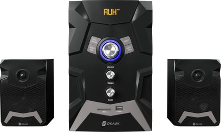 Колонки Bluetooth Oklick OK-441,  2.1,  черный [1086334]
