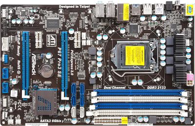 Материнская плата ASROCK P67 PRO3 SE, LGA 1155, Intel P67(B3), ATX, Ret ...