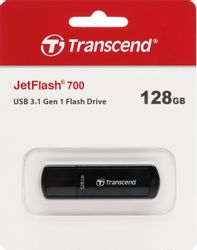 Флешка USB Transcend Jetflash 700 128ГБ, USB3.0, черный