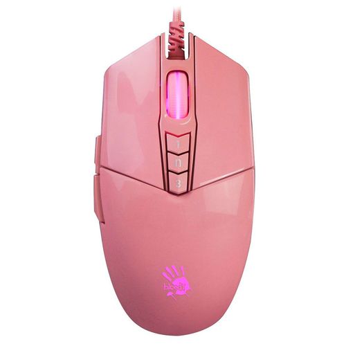 Мышь проводная A4TECH Bloody P91s, игровая, оптическая, USB, 8000dpi, розовый [p91s pink activated]